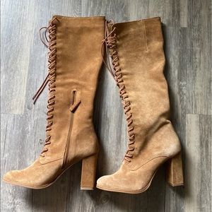 Suede Knee High Boots